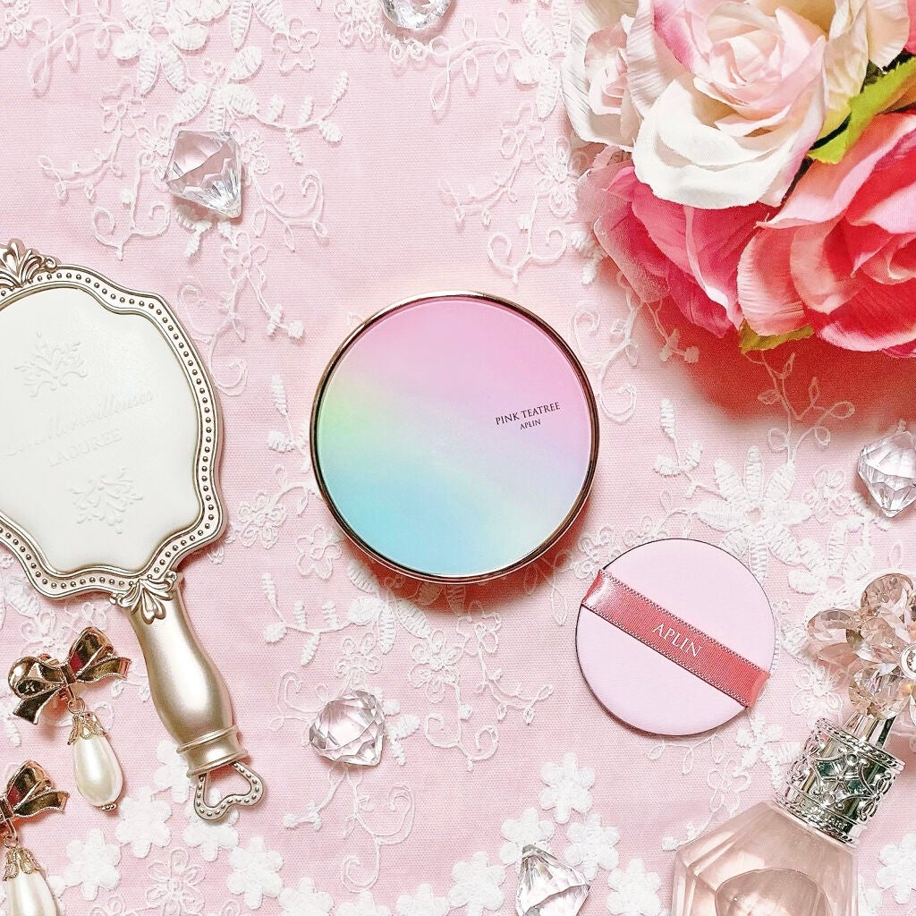 ピンクティーツリーカバークッション/APLIN/クッションファンデーションを使ったクチコミ(2枚目)