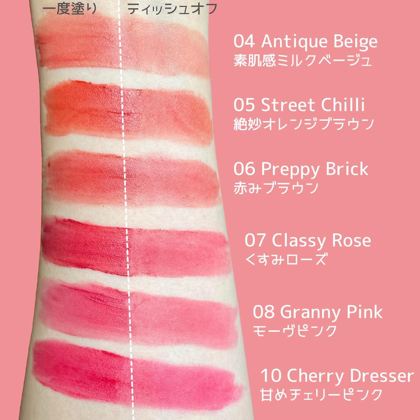 リップシルエットマットベルベットティント/i’m meme/リップティントを使ったクチコミ（2枚目）