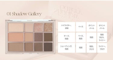 シェード アンド シャドウ パレット 01 SHADOW GALLERY/CLIO/アイシャドウパレットの画像