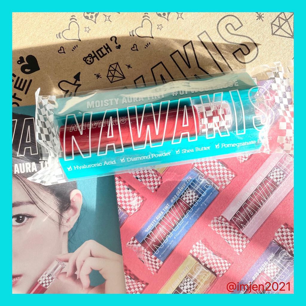 NAWAKIS MOISTY AURA TINT 01 WOOA ROSE/NAWAKIS/口紅を使ったクチコミ（2枚目）