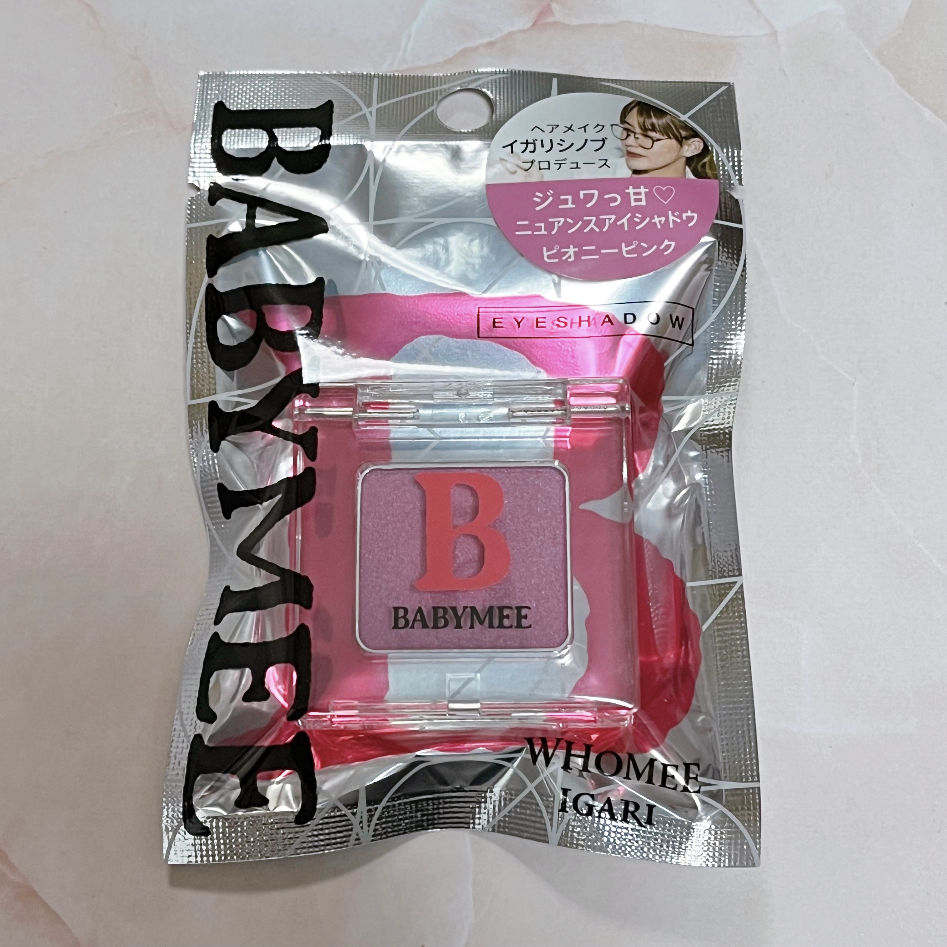 ニュアンスカラー シャドウ peony pink(WEB限定色)/BABYMEE/単色アイシャドウを使ったクチコミ（1枚目）