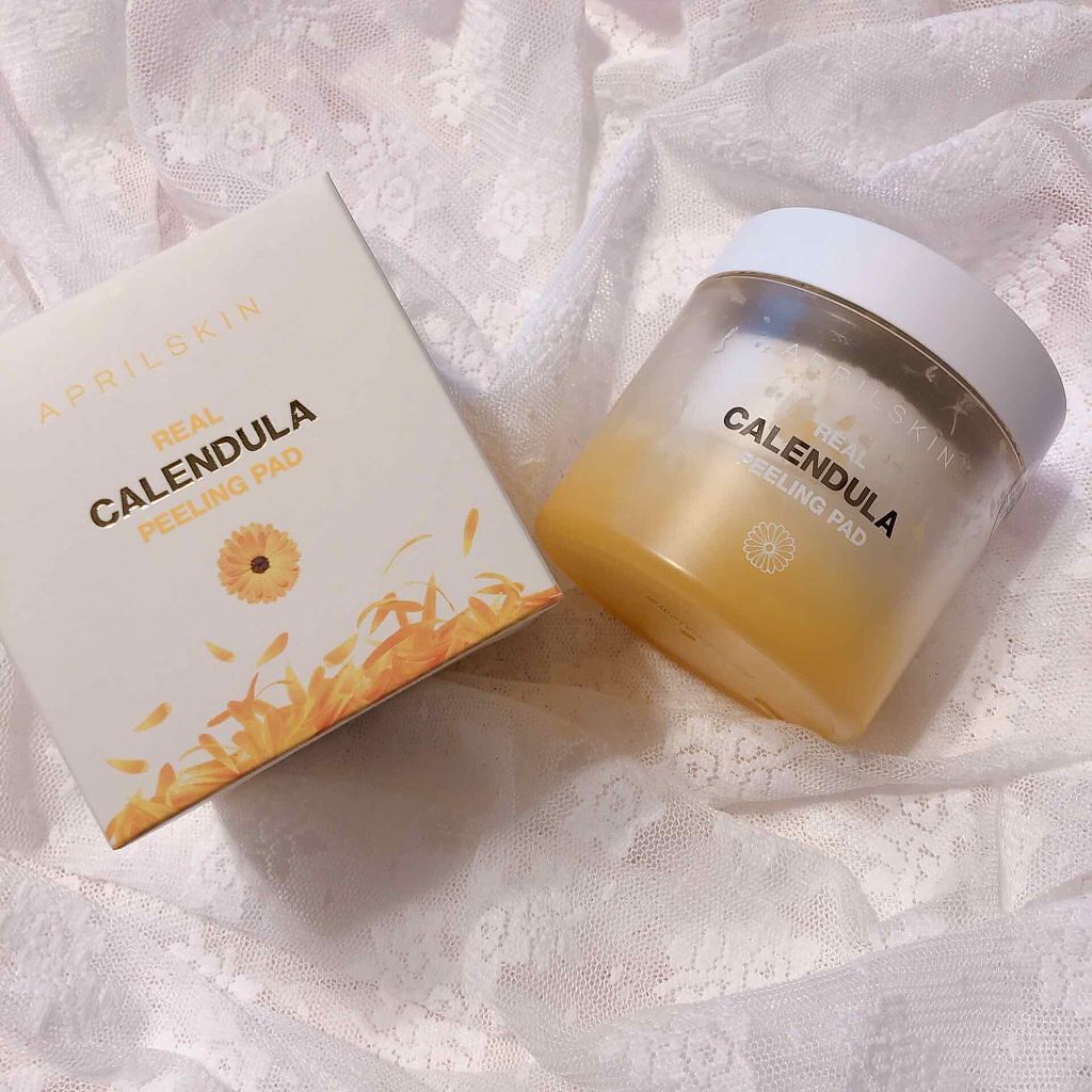 リアルカレンデュラピーリングパッド/APRILSKIN/トナーパッドを使ったクチコミ（1枚目）
