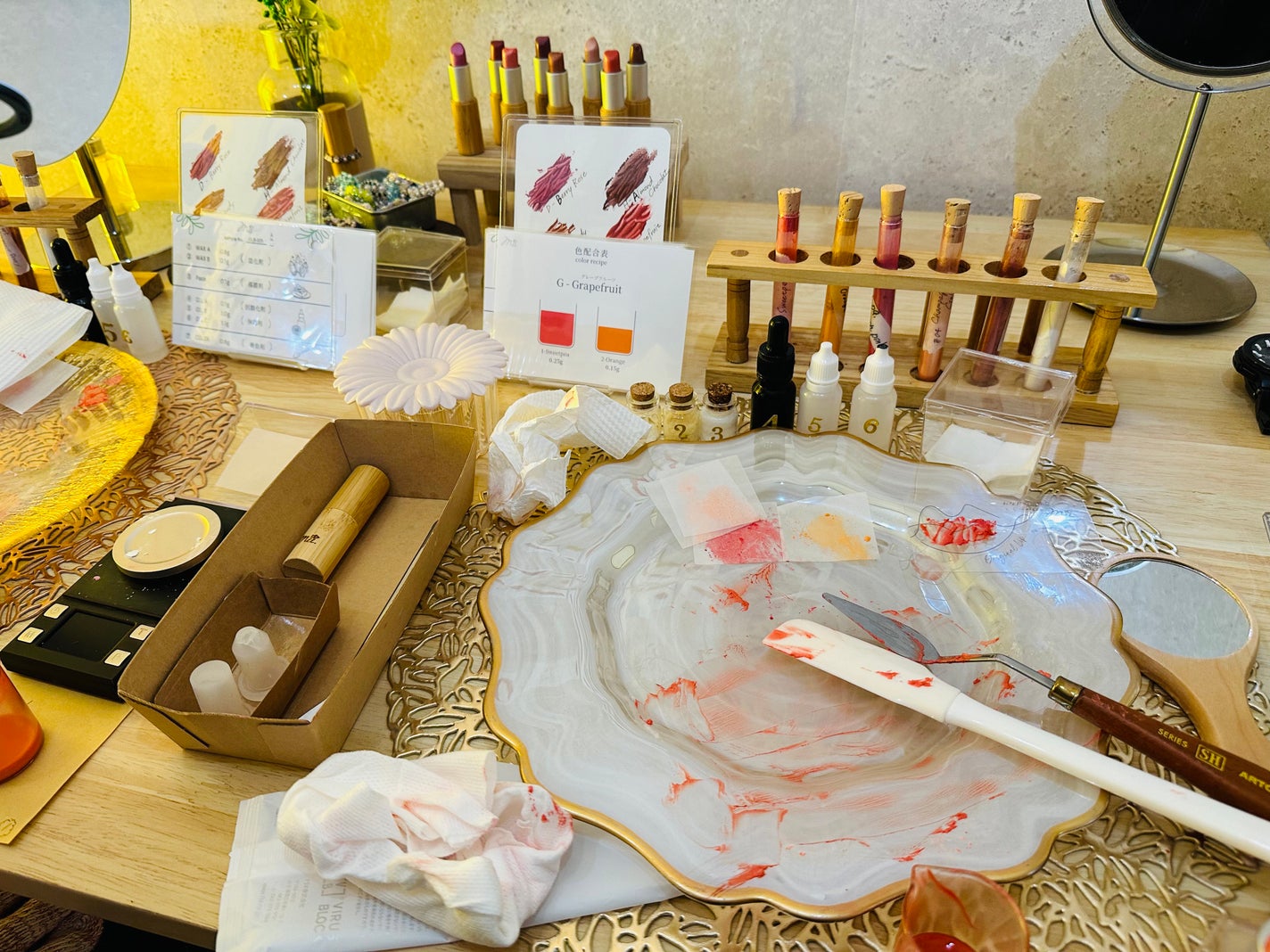 しんちゃん on LIPS 「「mii.手作り化粧品ワークショップ」さんで手作りリップ作りま..」(4枚目)