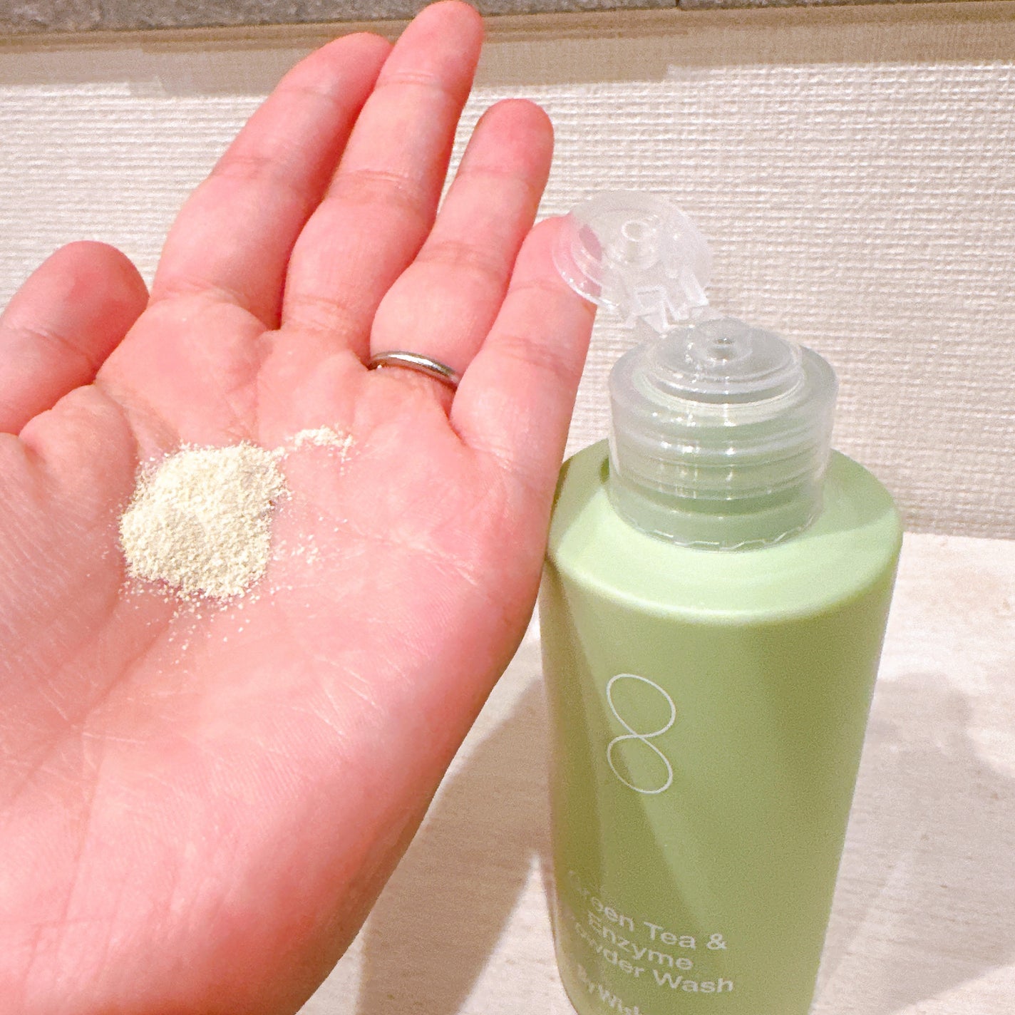 グリーンティー&エンザイムパウダーウォッシュ/By Wishtrend/洗顔パウダーを使ったクチコミ(2枚目)