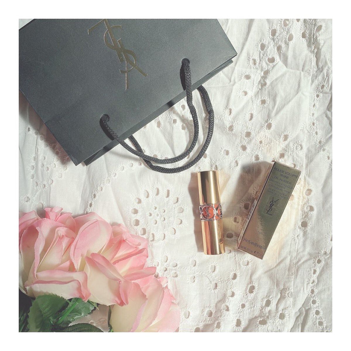 ルージュ ヴォリュプテ シャイン/YVES SAINT LAURENT BEAUTE/口紅を使ったクチコミ(5枚目)