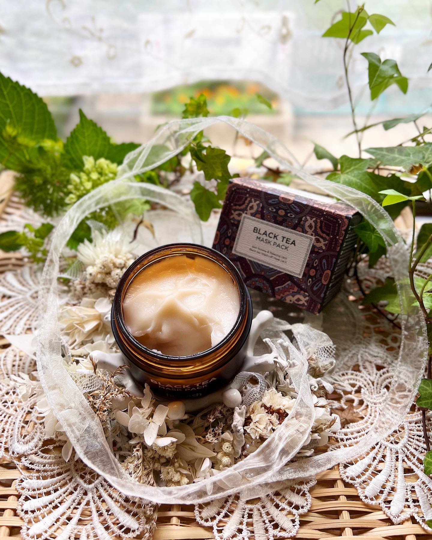 heimish Black Tea Mask Packのクチコミ「【heimish ブラックティー マスクパック】
ㅤㅤㅤㅤㅤㅤㅤㅤㅤㅤㅤㅤㅤ
お肌にクーリング.....」（2枚目）