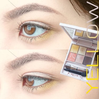 コフレドール 6セレクションアイズのクチコミ「#eye #eyemakeup #yellow  
#アイメイク #イエロー #黄色 #プチプ.....」（1枚目）