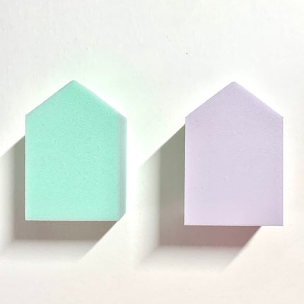 メイクアップスポンジ バリューパック ハウス型 14個/DAISO/パフ・スポンジを使ったクチコミ(2枚目)