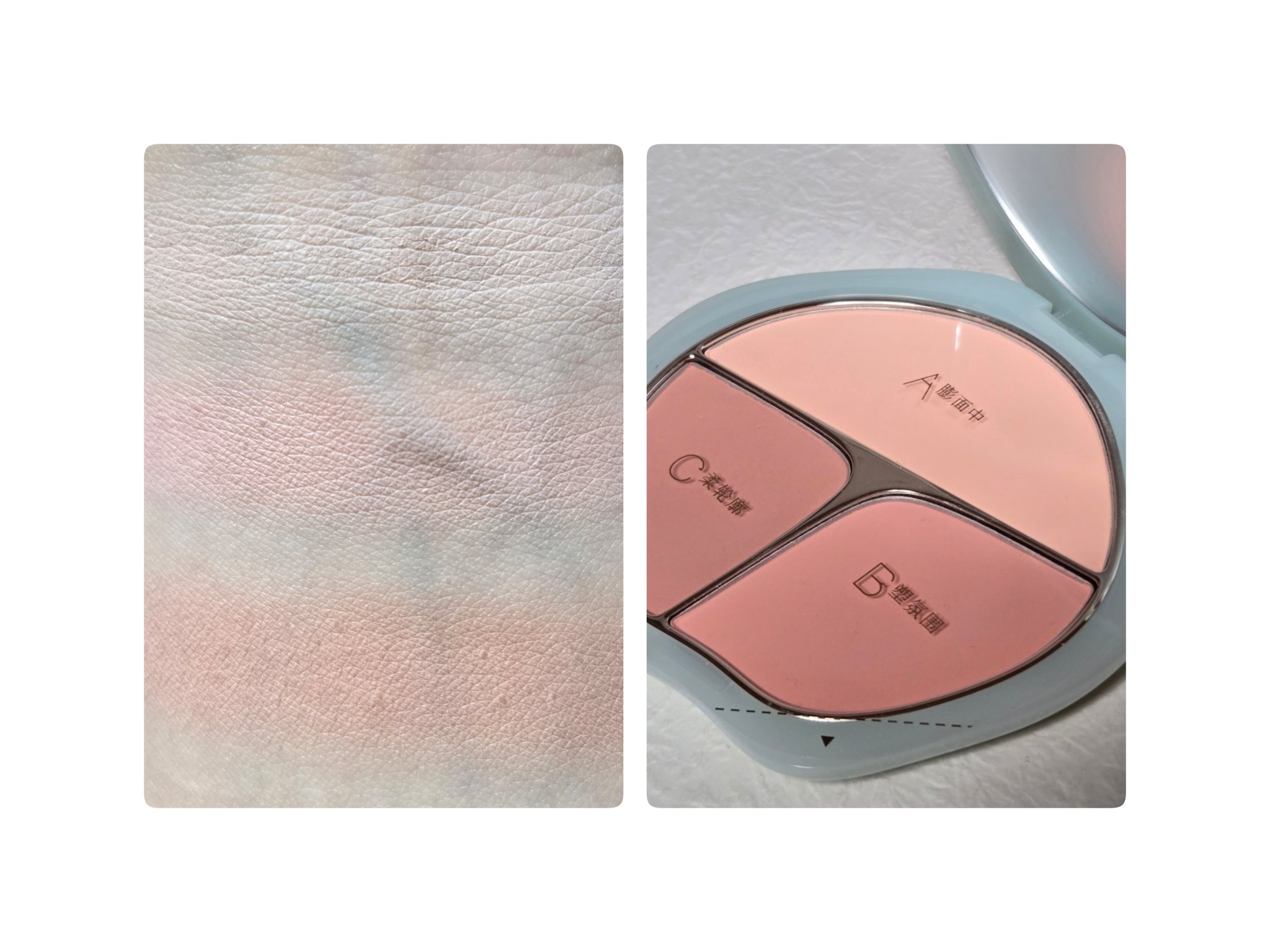 TIMAGE  3色チークパレット/TIMAGE/パウダーチークを使ったクチコミ（3枚目）