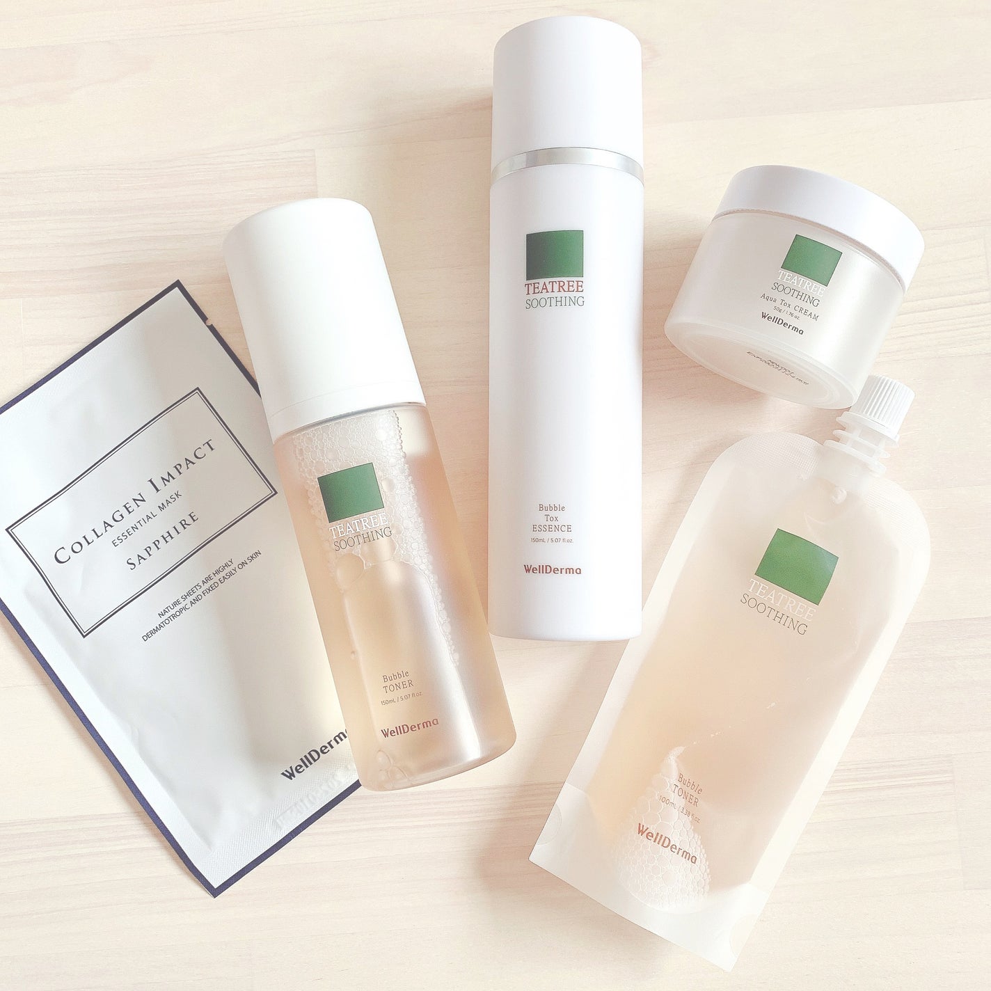 ティーツリースーディングバブルトナー150ml+詰め替え用100mlセット/WellDerma/化粧水を使ったクチコミ(1枚目)