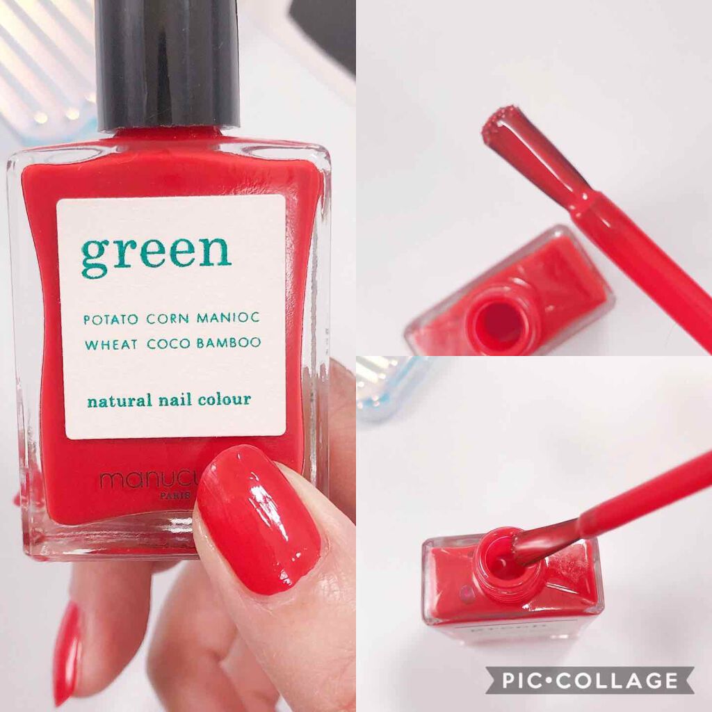 グリーン ナチュラルネイルカラー/manucurist/マニキュアを使ったクチコミ（2枚目）