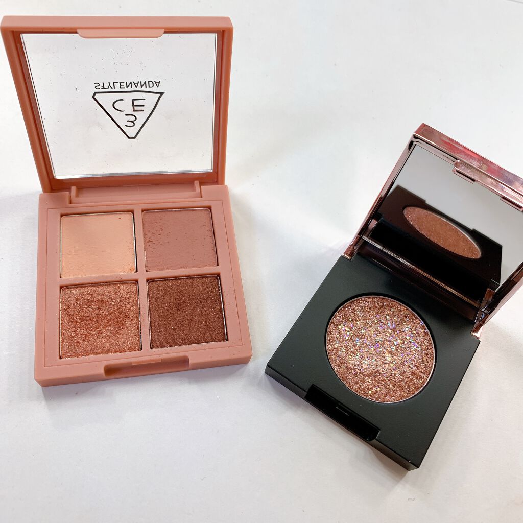 グリッターロックアイズ BR403【生産終了】/ETUDE/単色アイシャドウを使ったクチコミ（3枚目）