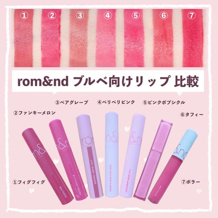 ジューシーラスティングティント/rom&nd/リップティントを使ったクチコミ(1枚目)