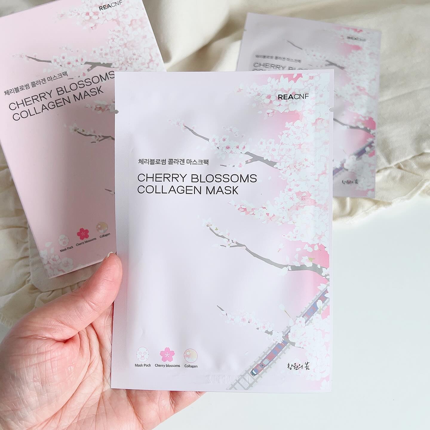 チェリーブロッサム コラーゲンマスク/REACNF/シートマスク・パックを使ったクチコミ（2枚目）