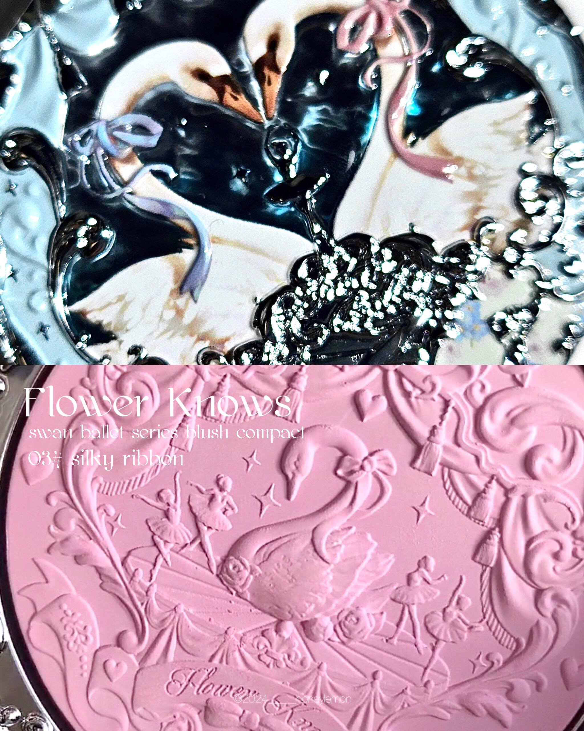 フラワーノーズ スワンバレエシリーズ ブラッシュコンパクト/FlowerKnows/パウダーチークを使ったクチコミ（1枚目）