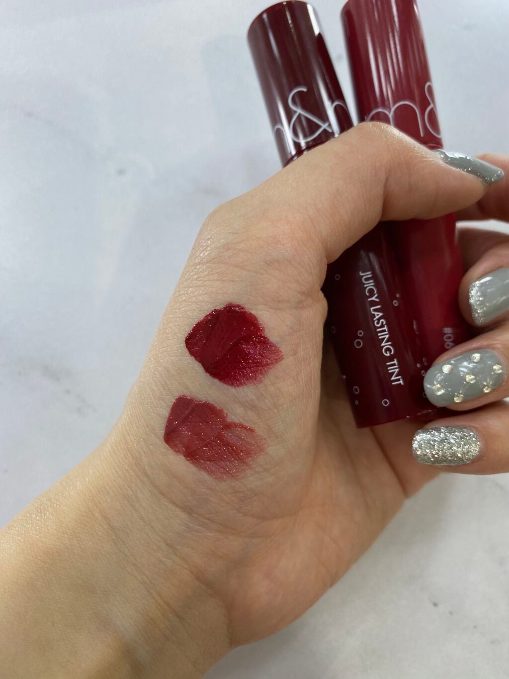 ジューシーラスティングティント/rom&nd/リップティントを使ったクチコミ(3枚目)