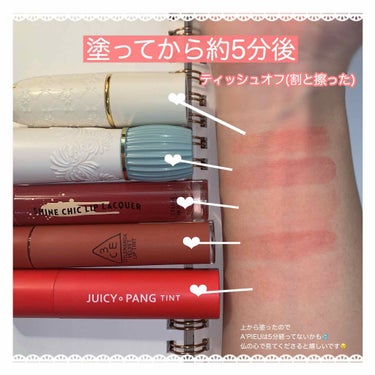 3CE VELVET LIP TINT/3CE/口紅を使ったクチコミ（3枚目）