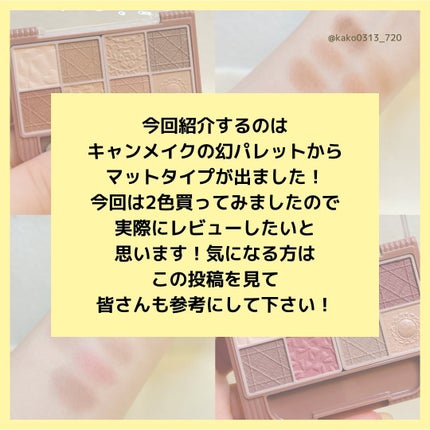 プティパレットアイズ(マットタイプ)/キャンメイク/パウダーアイシャドウを使ったクチコミ(2枚目)