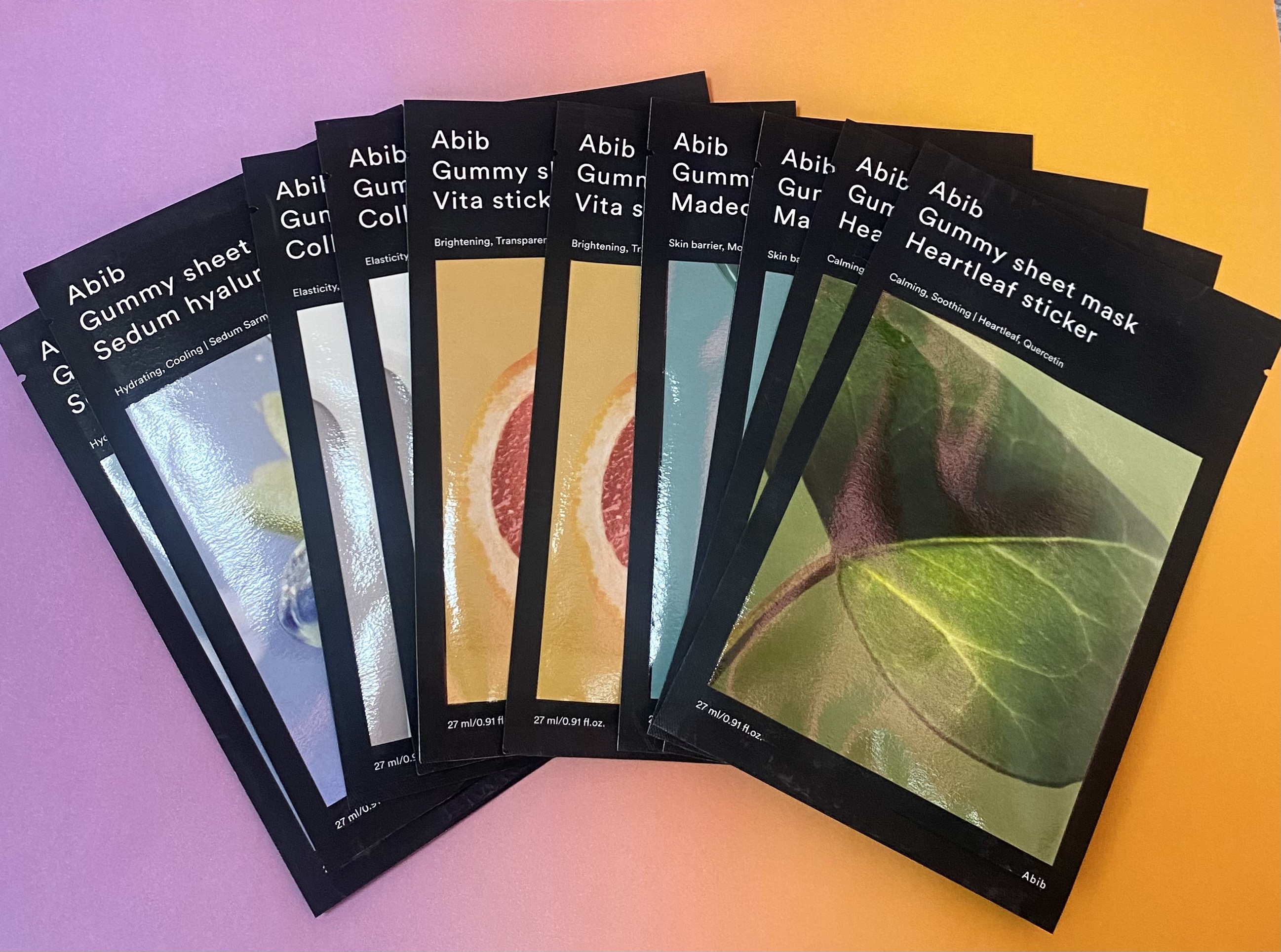 Abib  ガムシートマスクドクダミステッカーのクチコミ「#PR

Abibさんより7月にリニューアルするガムシートマスクパック5種類を頂きました✨

.....」（1枚目）