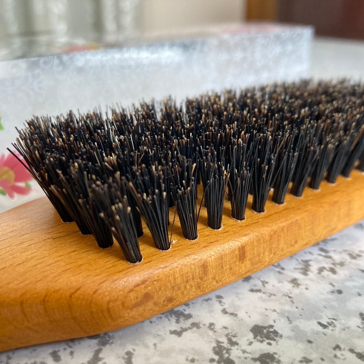 濃密天然毛のミニボリュームケアブラシ/マペペ/ヘアブラシを使ったクチコミ(2枚目)