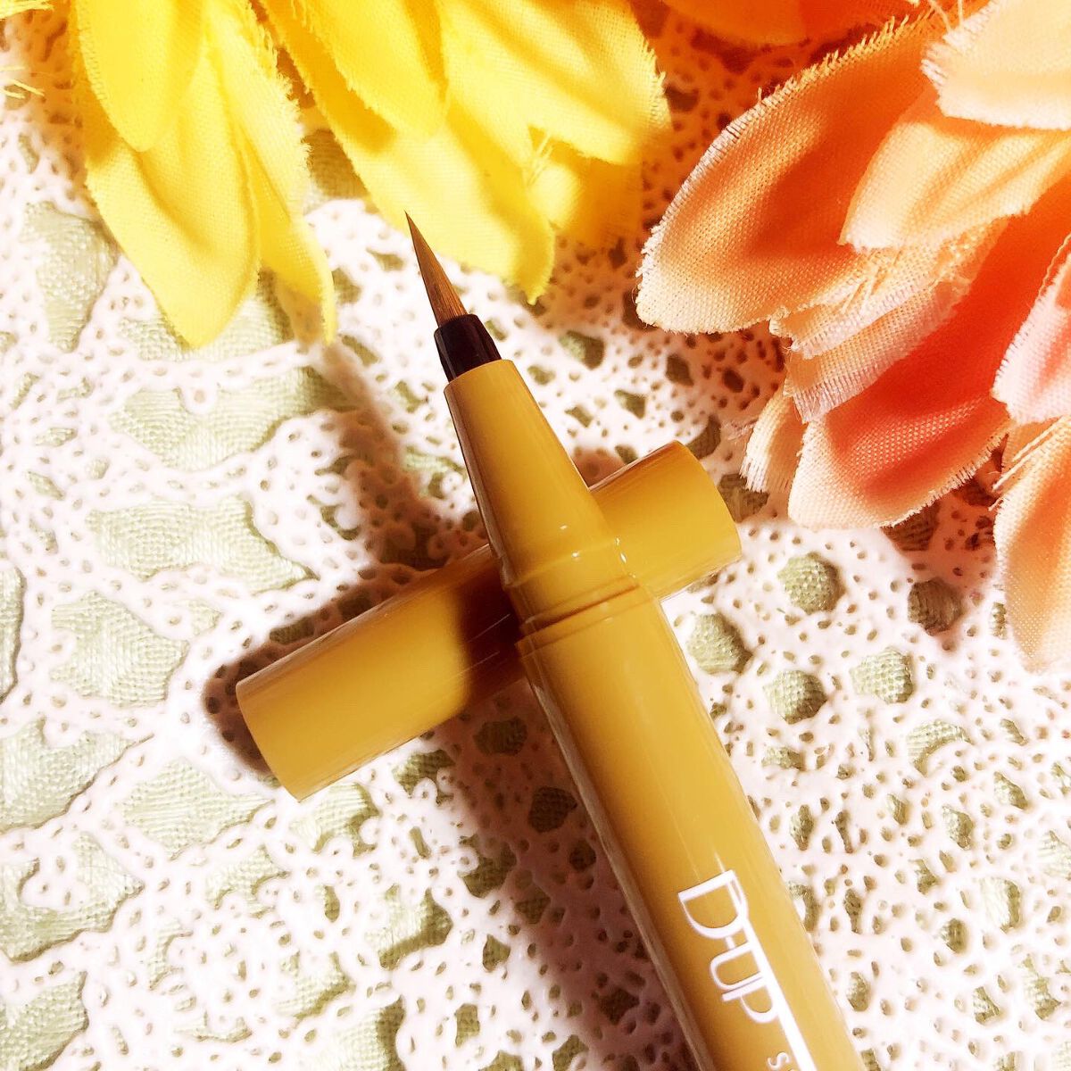 シルキーリキッドアイライナーWP マスタードブラウン/D-UP/リキッドアイライナーを使ったクチコミ（2枚目）