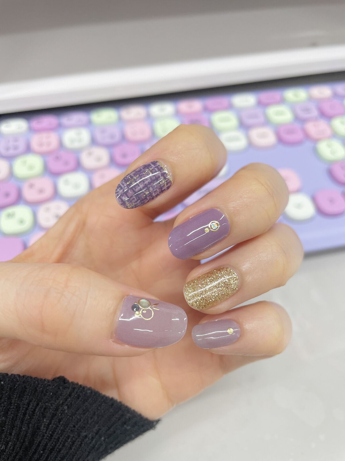 貼るジェルネイル/セリア/ネイルシールを使ったクチコミ(2枚目)