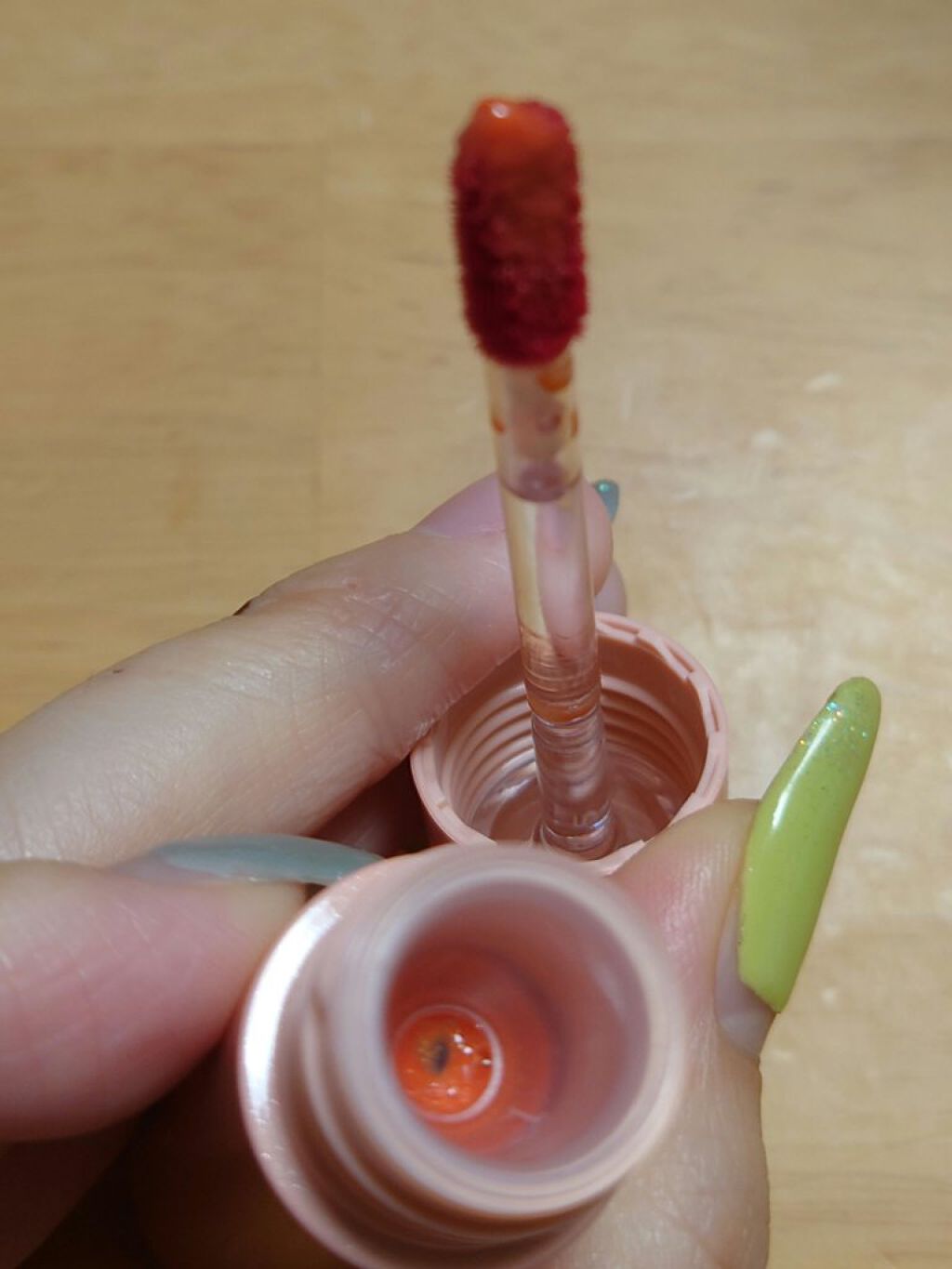 アピュー ジューシーパン スパークリングティント/A’pieu/口紅を使ったクチコミ（2枚目）