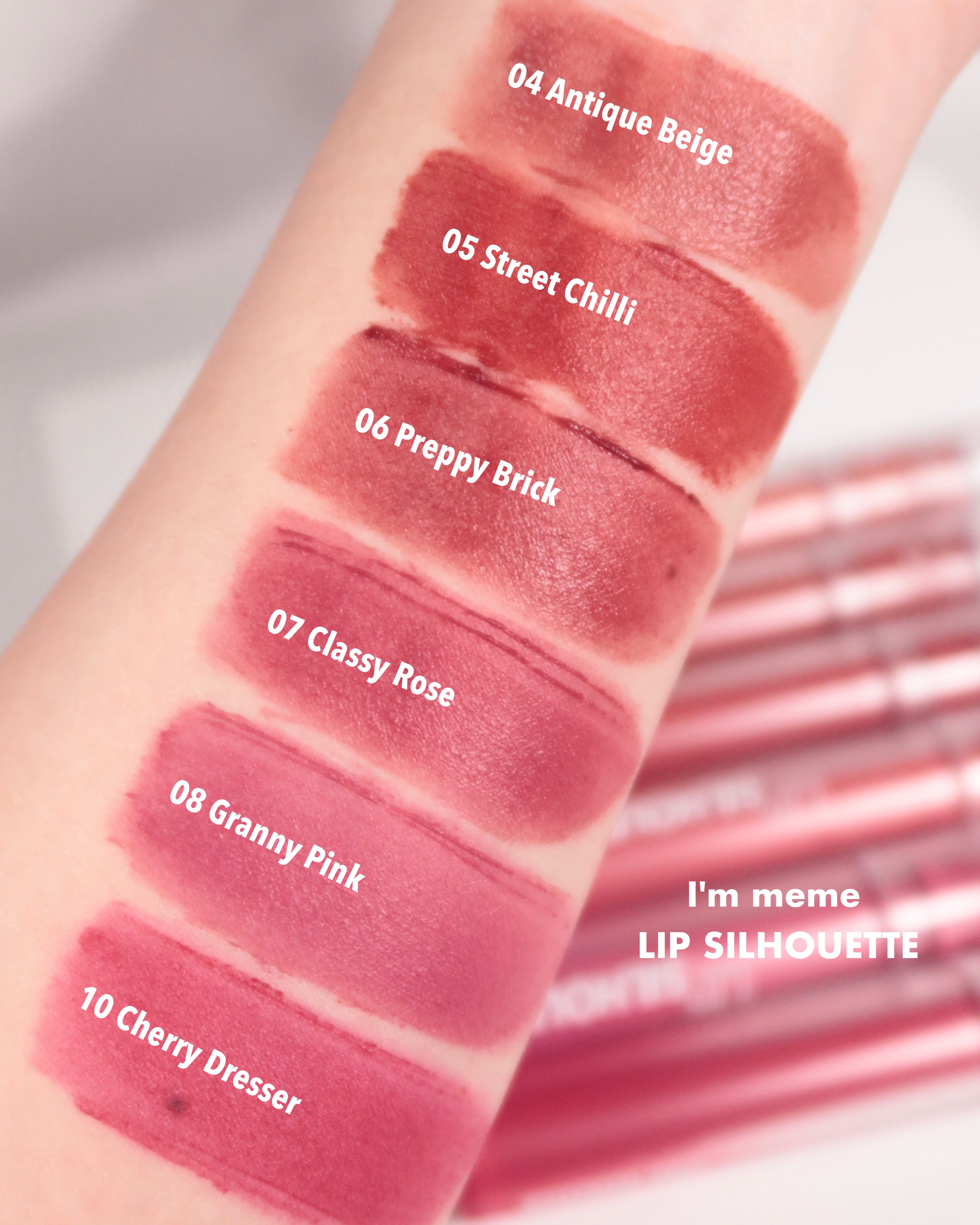 リップシルエットマットベルベットティント/i’m meme/リップティントを使ったクチコミ（2枚目）