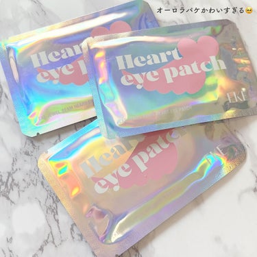 EKE ジュエルビームハートアイパッチのクチコミ「圧倒的かわいい🥺💖 ハートエンジェル模様のアイパッチで目元を華やかに保湿ケア✨✨



▼EK.....」（2枚目）