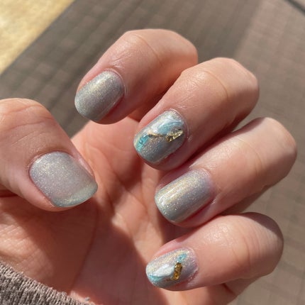 ノンワイプトップコート/セリア/ジェルネイルを使ったクチコミ(6枚目)