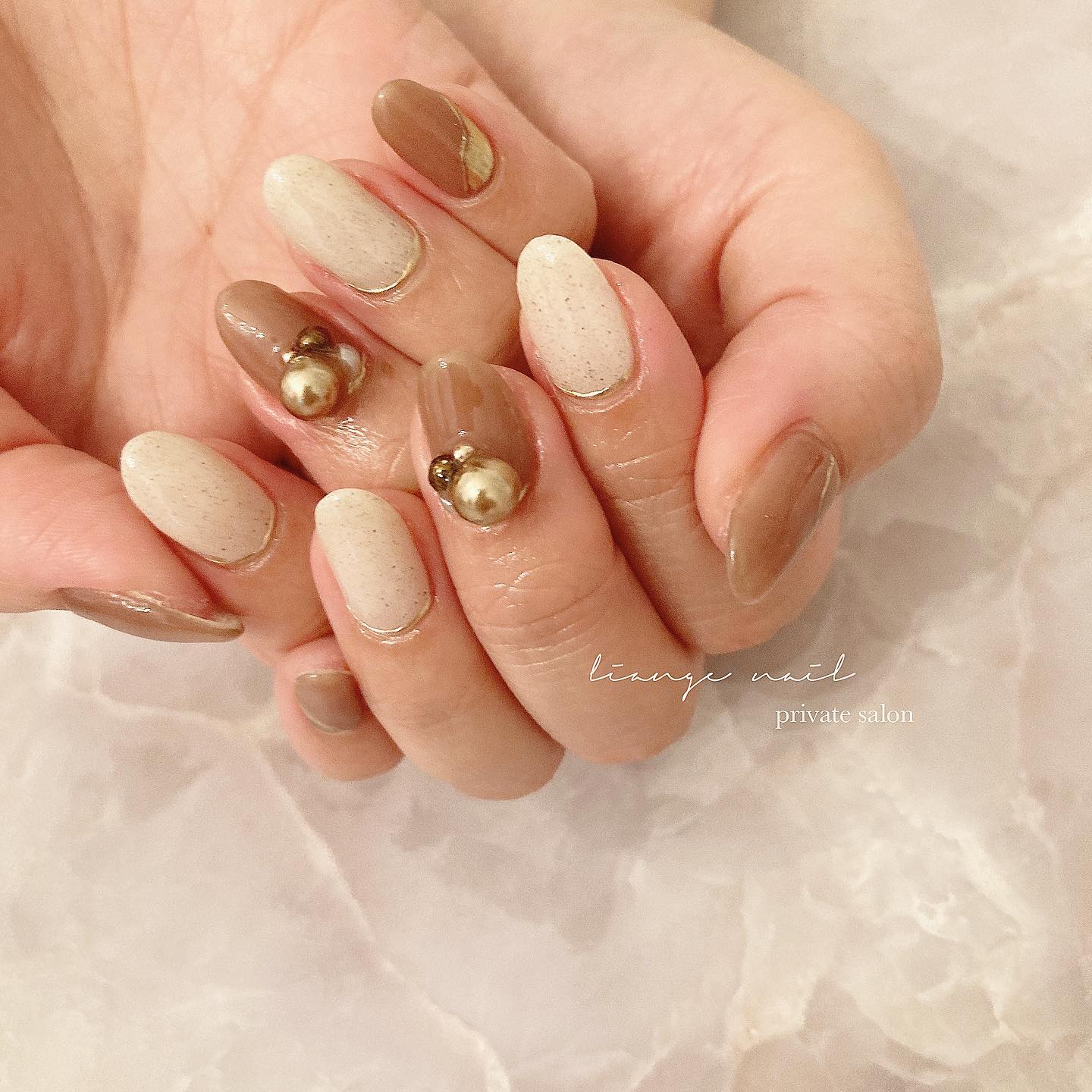 #リアンジェネイル,#柏ネイル,#ネイル,#ニュアンスネイル,#大人ニュアンスネイル,#ミラーネイル,#ビジューネイル,#シンプルネイルのネイルデザイン