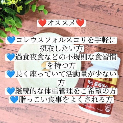 コレウス フォルスコリ500/グリーンモンスター/健康サプリメントを使ったクチコミ(4枚目)