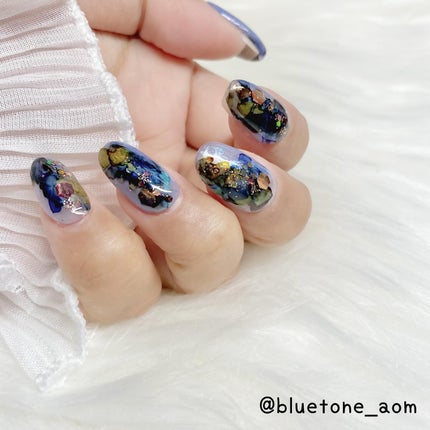 ⋆͛🦖⋆͛aomi on LIPS 「レトロ感のあるのができた⋆⸜(*॑꒳॑*)⸝寒色×ゴールドなイ..」(3枚目)