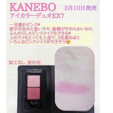 カネボウ アイカラーデュオ EX7 Pink Splash/KANEBO/アイシャドウパレットの画像