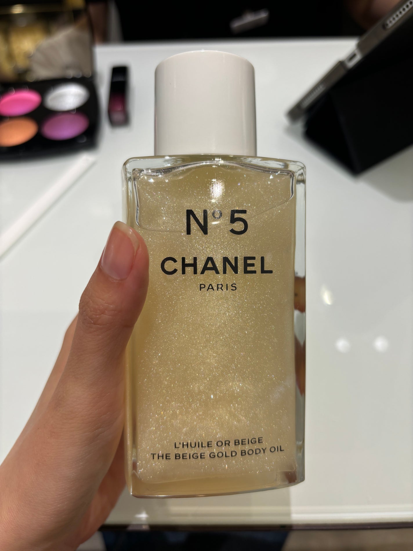 シャネル No.5 ゴールド ボディオイル 試してみた】シャネル N°5 ザ ベージュ ゴールド ボディ オイル