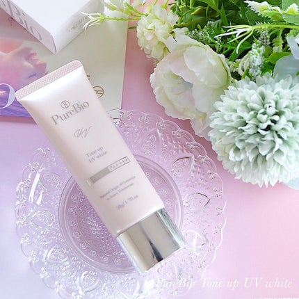 トーンアップUVホワイト/ピュールビオ/日焼け止めクリームを使ったクチコミ(1枚目)