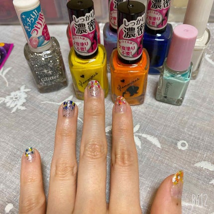 #セルフネイル,#マニキュアネイル,#週末ネイル,#休日ネイル,#100均ネイルのネイルデザイン