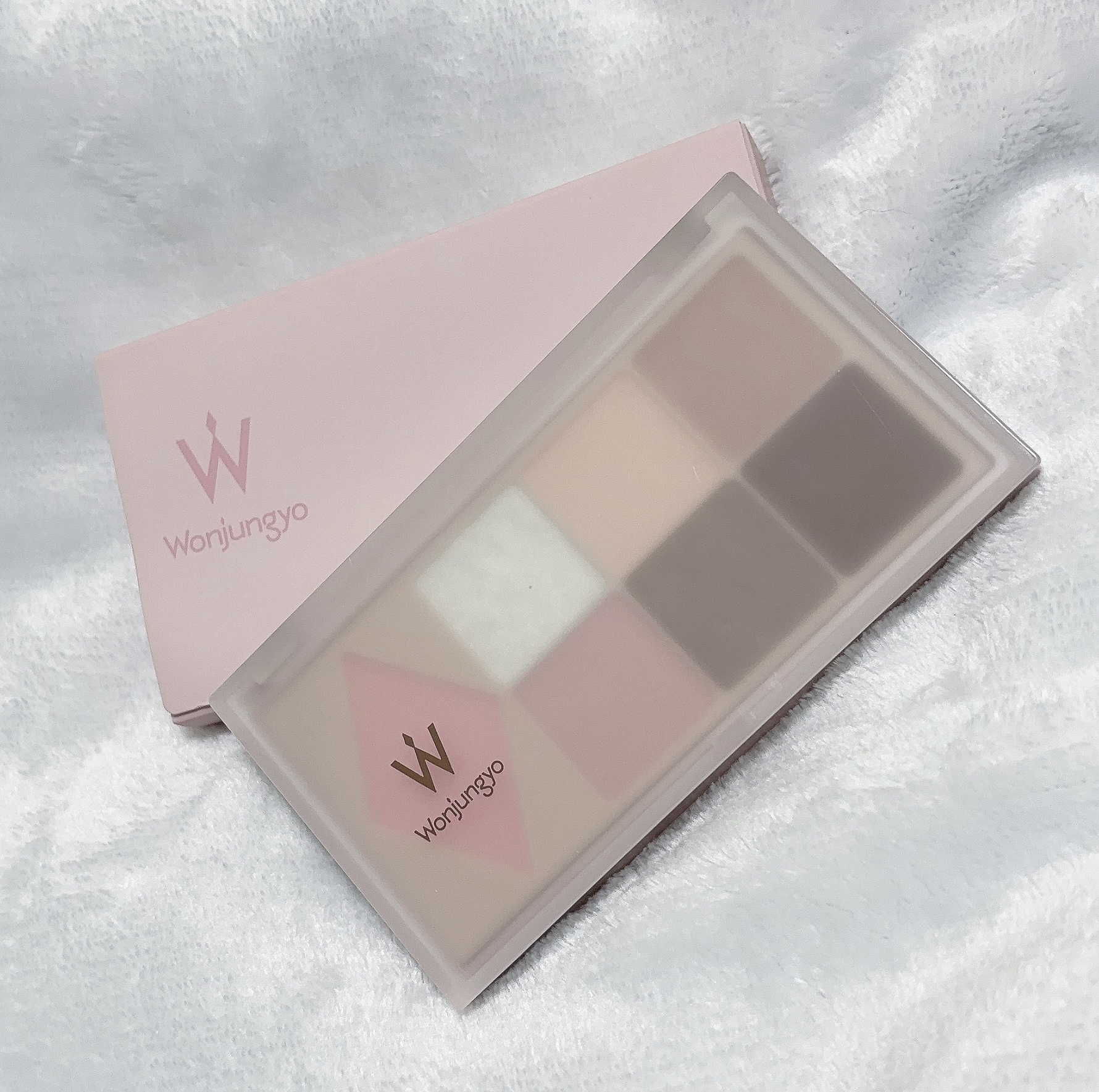 ウォンジョンヨ Ｗ デイリームードアップパレット  01 ソフトモーブピンク/Wonjungyo/アイシャドウパレットを使ったクチコミ（2枚目）