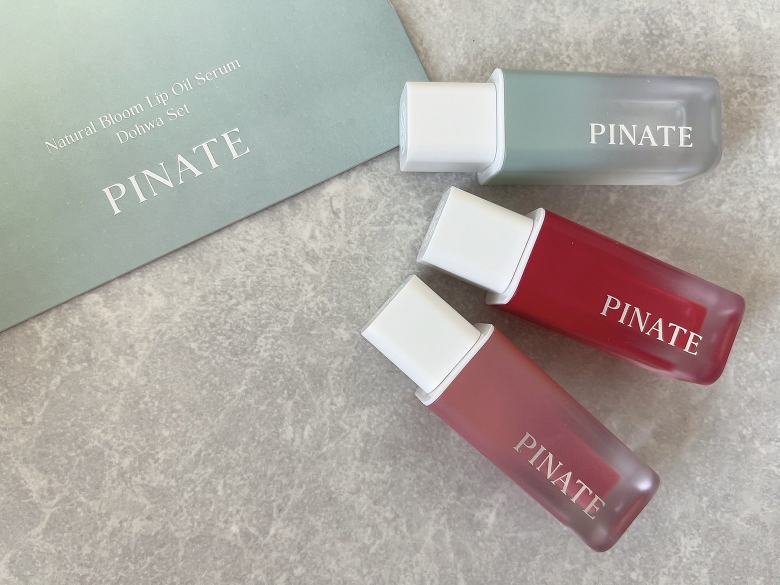 ナチュラルブルームリップオイルセラム 3色セット/PINATE/リップグロスを使ったクチコミ（2枚目）