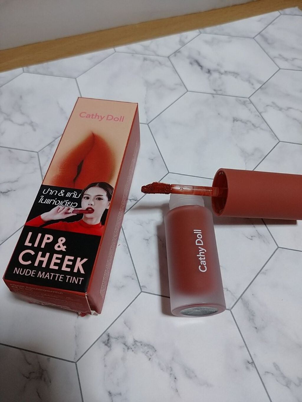 リップアンドチーク ヌードマットティント/CathyDoll/リップティントを使ったクチコミ(1枚目)