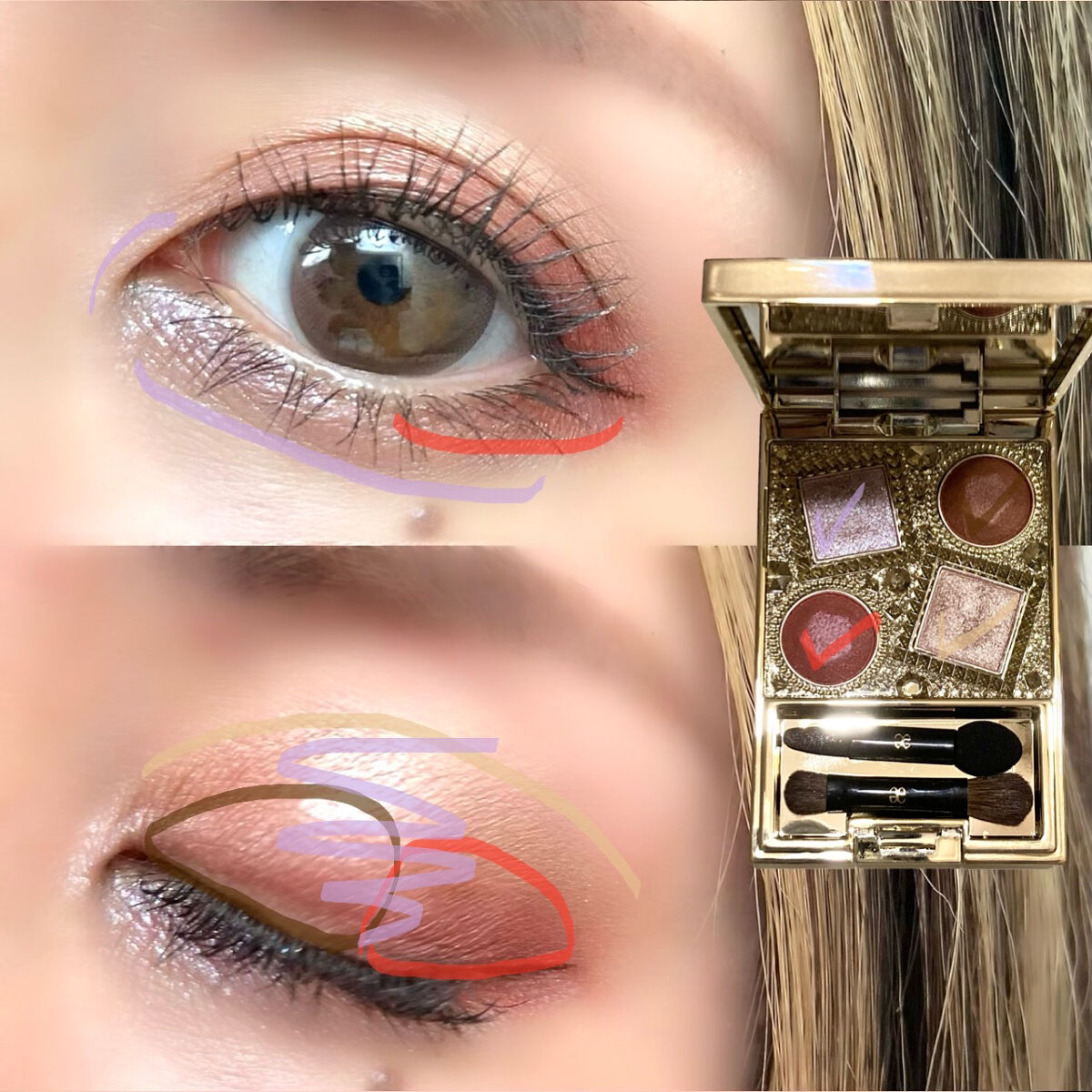 エレガンス ヌーヴェル アイズ 34/Elégance/アイシャドウパレットを使ったクチコミ（3枚目）