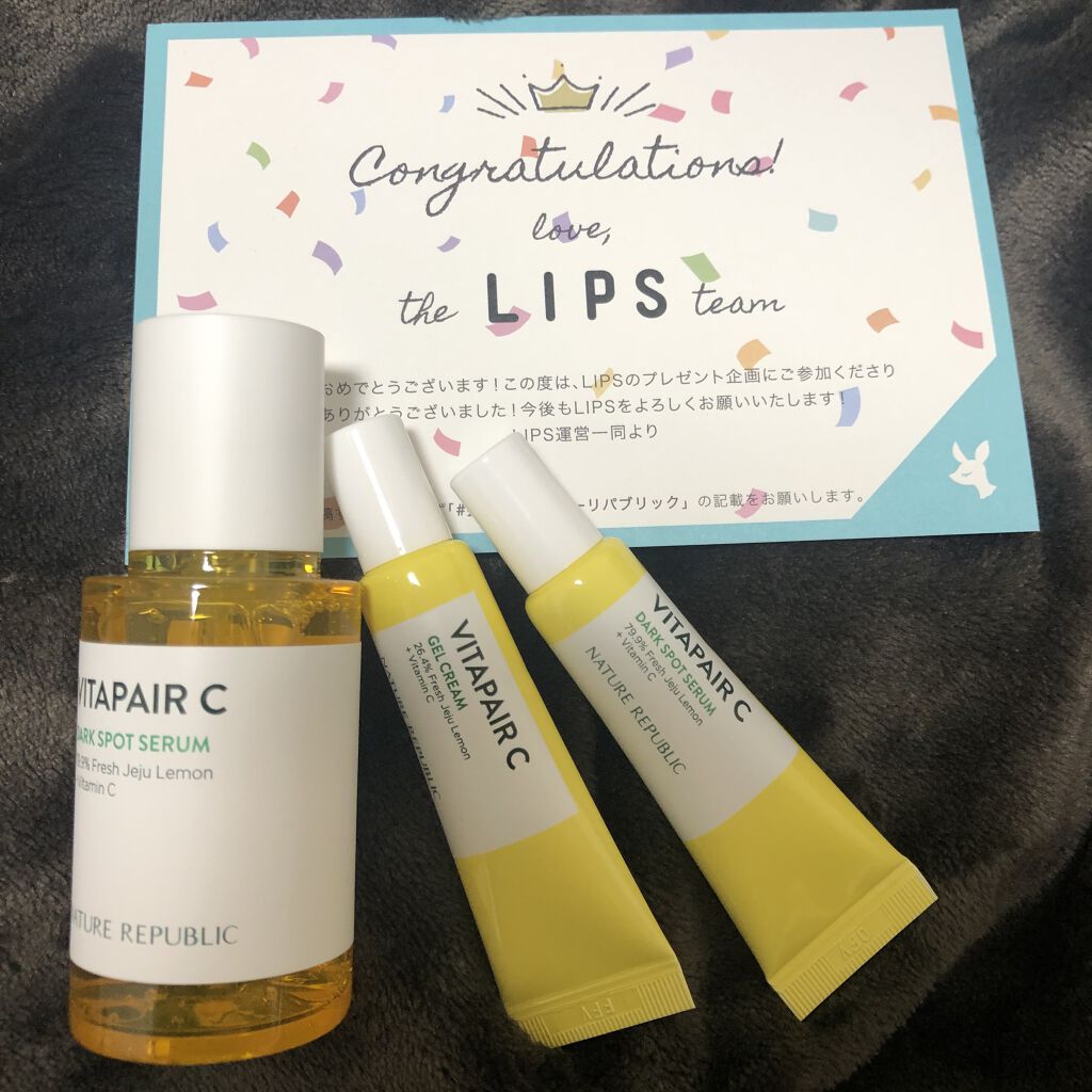 ネイチャーリパブリック ビタペアC シミケアセラム

#提供_ネイチャーリパブリック

ありがとうございます(ᵒ̴̷͈ᗨᵒ̴̶̷͈  )✧

早速使ってみました!!

日曜日、月曜日、火曜と使って見た感想！

とにかく化粧ノリが良くなった!