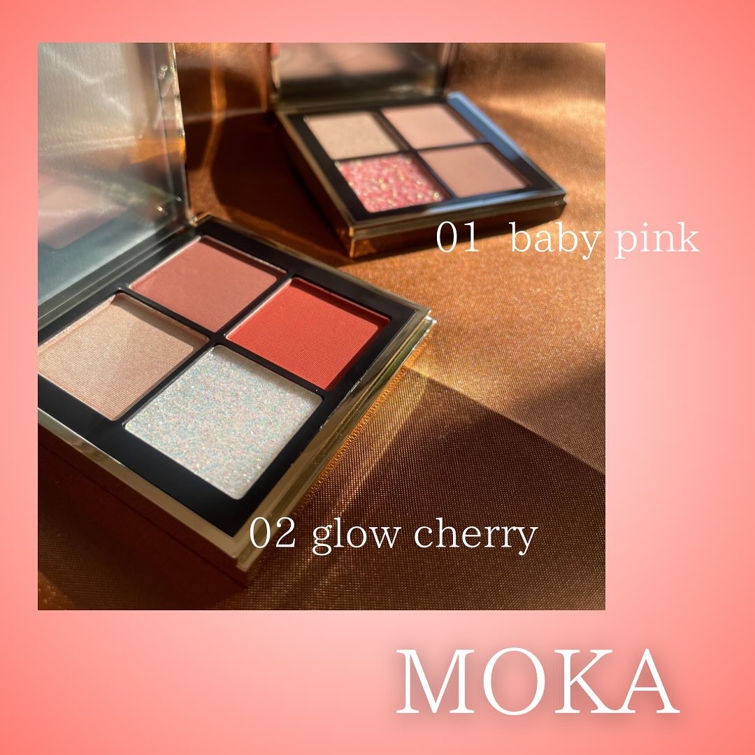 4色アイシャドウパレット 02 glow cherry/MOKA Japan cosmetics/アイシャドウパレットを使ったクチコミ（1枚目）
