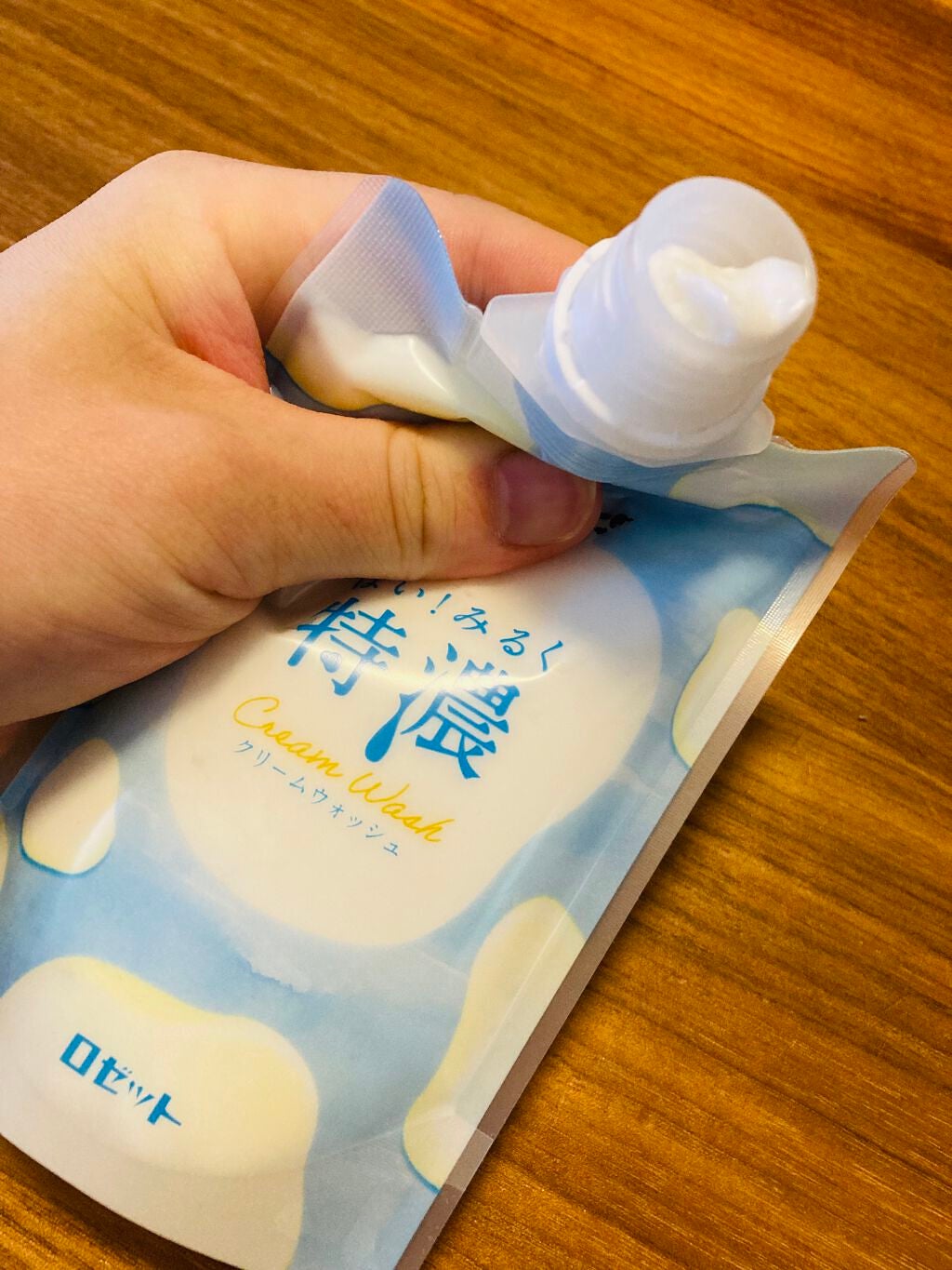 はい!みるく特濃 クリームウォッシュ/ロゼット/洗顔フォームを使ったクチコミ(2枚目)