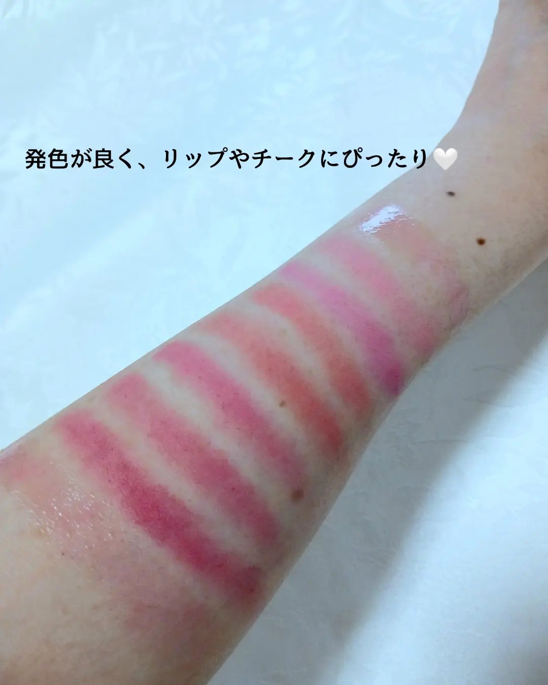 ムードペインティングリップアンドチークパレット 02コーラルカラーリング/dasique/マルチパレットを使ったクチコミ（3枚目）
