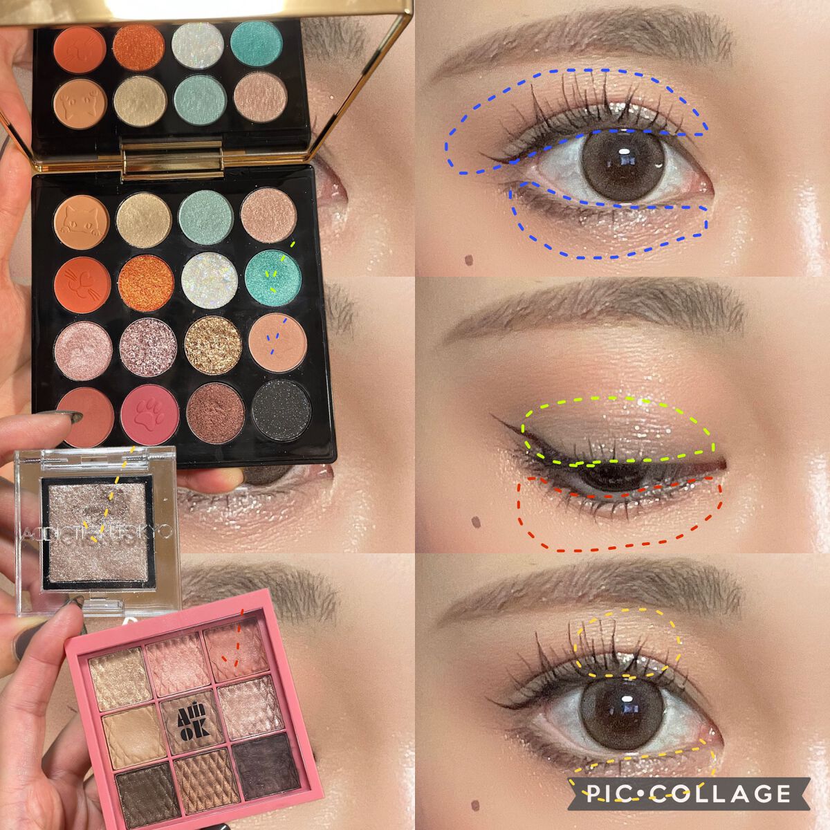 ソフトクレイビームアイシャドウパレット/AMIOK/ジェル・クリームアイシャドウを使ったクチコミ(3枚目)