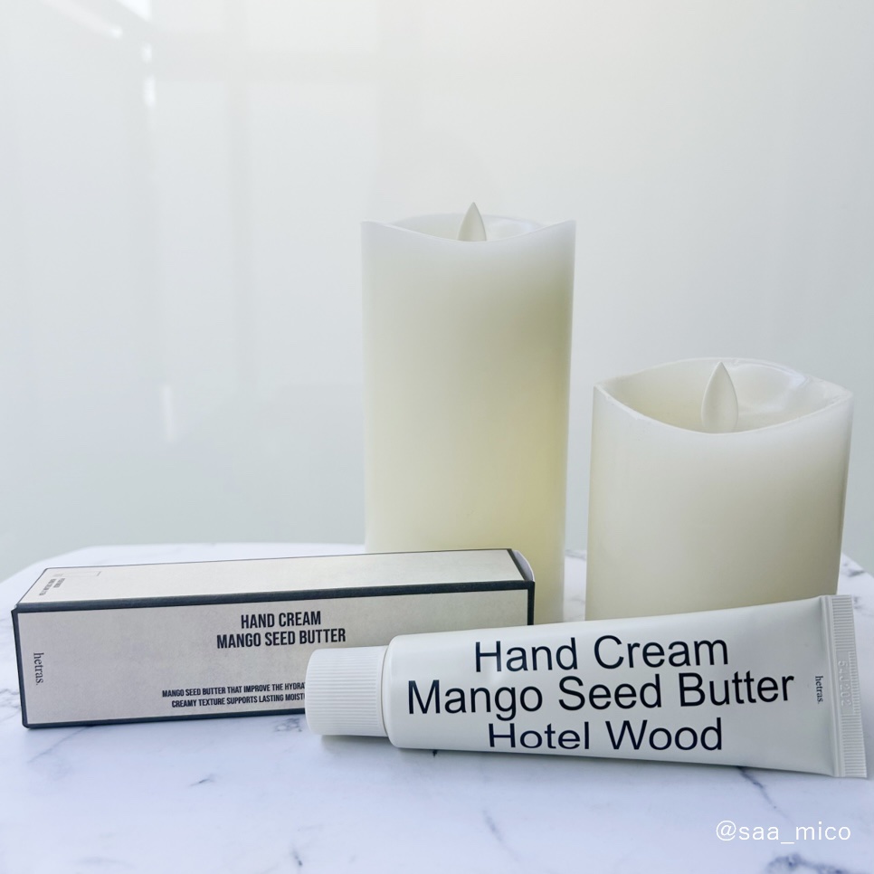 ヘトラス マンゴーシードバター パフューム ハンドクリーム/hetras/ハンドクリームを使ったクチコミ（3枚目）