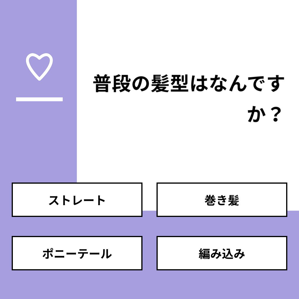 おとは on LIPS 「【質問】普段の髪型はなんですか?【回答】・ストレート:38.1..」(1枚目)