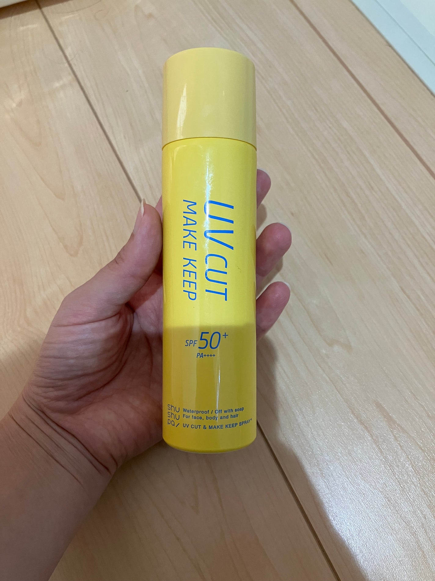 UVカット&メイクキープスプレー+ /shushupa!/日焼け止めミスト・スプレーを使ったクチコミ(1枚目)