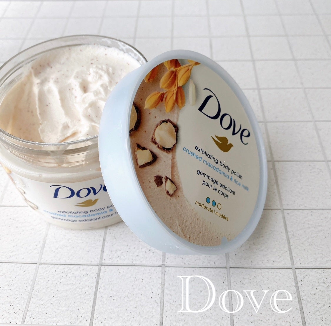 クリーミーボディスクラブ マカダミア&ライスミルク/ダヴ/ボディスクラブを使ったクチコミ(1枚目)